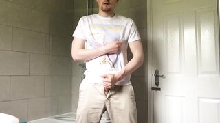 Watch as Mauve Eagle strips down and jerks off in his clothes