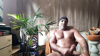 Brazilian hunk goes wild with his hairy armpits & massive man-meat
