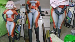 Anya brook's furry costume gets a wild ride in kigurumi volpina play with a snake, hitachi, and feet fetish