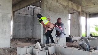 Homosexual employee gets a taste of the wild side in public