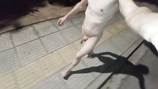 Diablonudes flaunts his naked body in public & gets a big dick