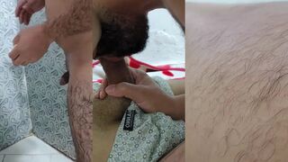 Arab threesome: A hot amateur threesome with Arab boys, Arab girls, and a big dick!