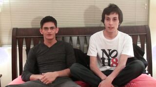 Hot young studs give in to temptation and deepthroat hard in hot amateur video