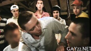 Watch these hot college guys go wild with HD porn & group action