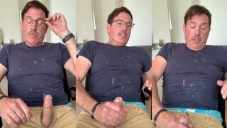 TJenner strokes his dick to orgasm after edging all day