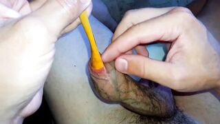 I was so busy fingering that I almost missed the spoon - Onanism with a spoon!