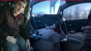 Stbcock's uncut cock gets road head in traffic with a hot tattooed man