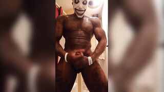 Jerolphin McPherson worships and masturbates to the sight of a massive black cock