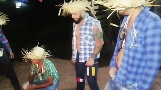 Part 01: Jamboree, the exhibitionist, moans and gets naked while getting his ass and tits licked by a hot interracial