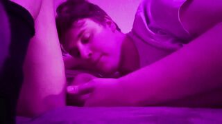 Ashly Belmonte gags on a massive load of jizz while deepthroating a thick dick