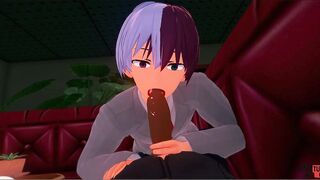 My Hero Academia Yaoi - A Midoriya-asian Twink with a Hand-job and Oral Pleasure