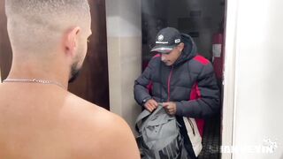 Watch as these kinky delivery boys get down and dirty with their hot delivery boy in hot interracial POV action!