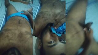 Watch this hairy, no-shame amateur sri Lankan humiliate himself in his underwear on webcam