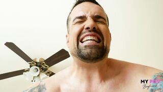 Virtual Romp: My Beau Jim Nova takes my creampie in POV while I moan in pleasure