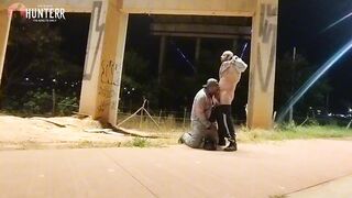 Employee gives a sloppy BJ & offers a hot rimming to motorcyclist