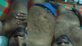 Watch Action's shameless action as he unloads on a small uncut cock in his hairy armpits and hairy ass