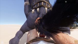 Wild Time Vids: Homosapien furry babes get kinky in POV with hairy feet and hairy throats