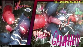 Watch Yaoi Hentai Gay Anime Cartoon: SpiderMan x Venom animated film with hot babes and animated action!