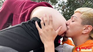 Eddy Blanco Santo Jorge caught on camera deepthroating a hungpaapi & getting creampied!