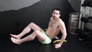 Jay Stroke's muscle body gets a hard pounding & messy cumshot in POV