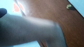 peeing glass nude and rich cum-shot