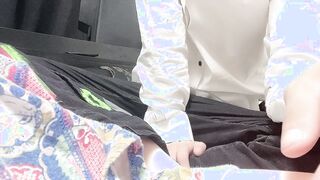 Aoidick1124 & his friend watch as a straight guy gets up to get a handjob from a gorgeous Japanese pornstar