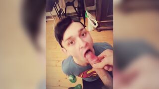 French boy Michael Vengerberg deepthroats and takes a load in his mouth - Max #1